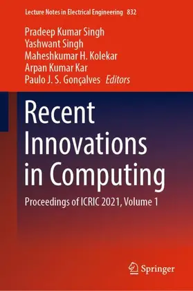 Singh / Gonçalves / Kolekar |  Recent Innovations in Computing | Buch |  Sack Fachmedien
