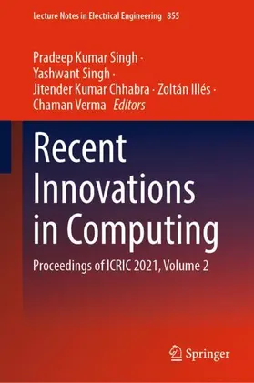 Singh / Chhabra / Illés |  Recent Innovations in Computing | Buch |  Sack Fachmedien