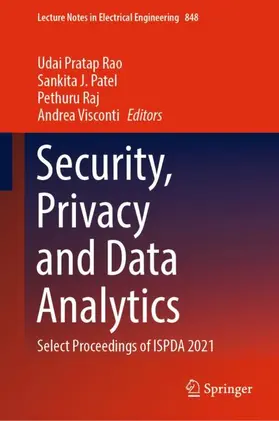 Rao / Visconti / Patel |  Security, Privacy and Data Analytics | Buch |  Sack Fachmedien
