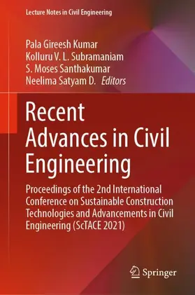 Kumar / Satyam D. / Subramaniam | Recent Advances in Civil Engineering | Buch | 978-981-19-0188-1 | sack.de