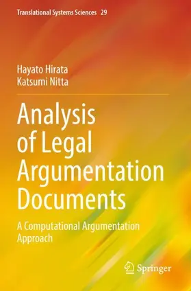 Nitta / Hirata |  Analysis of Legal Argumentation Documents | Buch |  Sack Fachmedien