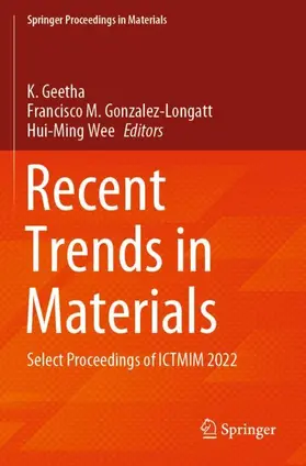 Geetha / Wee / Gonzalez-Longatt |  Recent Trends in Materials | Buch |  Sack Fachmedien