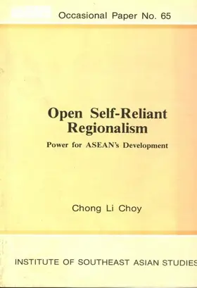 Chong |  Open Self-Reliant Regionalism | eBook | Sack Fachmedien