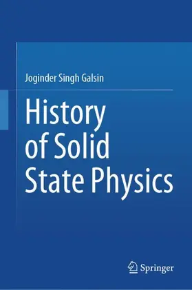 Galsin | History of Solid State Physics | Buch | 978-981-950503-6 | www2.sack.de