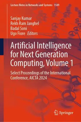 Kumar / Janghel / Soni |  Artificial Intelligence for Next Generation Computing, Volume 1 | Buch |  Sack Fachmedien