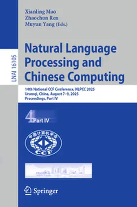 Mao / Ren / Yang | Natural Language Processing and Chinese Computing | E-Book | www2.sack.de