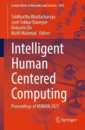 Bhattacharyya / Banerjee / De |  Intelligent Human Centered Computing | Buch |  Sack Fachmedien