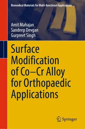 Mahajan / Devgan / Singh |  Surface Modification of Co-Cr Alloy for Orthopaedic Applications | Buch |  Sack Fachmedien
