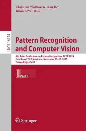 Wallraven / He / Lovell |  Pattern Recognition and Computer Vision | Buch |  Sack Fachmedien