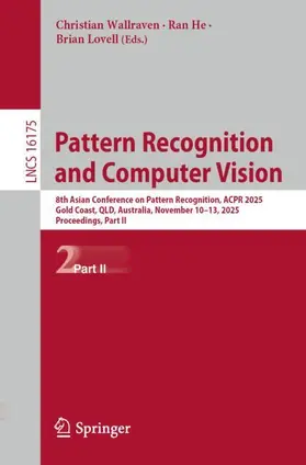 Wallraven / He / Lovell |  Pattern Recognition and Computer Vision | Buch |  Sack Fachmedien