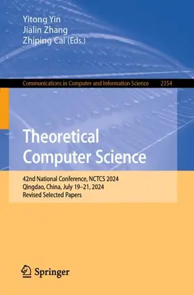 Yin / Zhang / Cai |  Theoretical Computer Science | Buch |  Sack Fachmedien