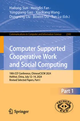 Sun / Fan / Gao | Computer Supported Cooperative Work and Social Computing | E-Book | sack.de