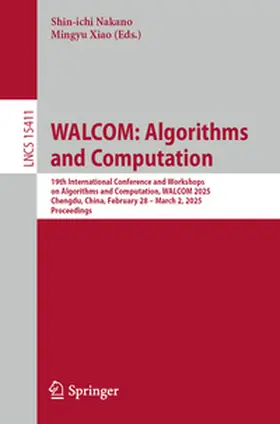 Nakano / Xiao |  WALCOM: Algorithms and Computation | eBook | Sack Fachmedien