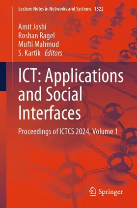 Joshi / Ragel / Mahmud |  ICT: Applications and Social Interfaces | Buch |  Sack Fachmedien