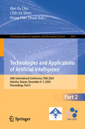 Chu / Shen / Shuai | Technologies and Applications of Artificial Intelligence | E-Book | sack.de