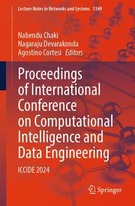 Chaki / Devarakonda / Cortesi |  Proceedings of International Conference on Computational Intelligence and Data Engineering | Buch |  Sack Fachmedien