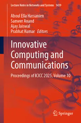Hassanien / Anand / Jaiswal |  Innovative Computing and Communications | eBook | Sack Fachmedien