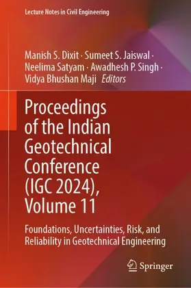 Dixit / Jaiswal / Satyam |  Proceedings of the Indian Geotechnical Conference (IGC 2024), Volume 11 | Buch |  Sack Fachmedien