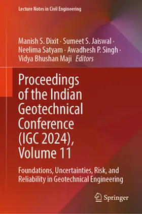 Dixit / Jaiswal / Satyam | Proceedings of the Indian Geotechnical Conference (IGC 2024), Volume 11 | E-Book | www2.sack.de