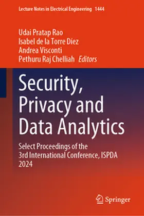 Rao / Torre Díez / Visconti |  Security, Privacy and Data Analytics | eBook | Sack Fachmedien