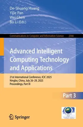 Huang / Pan / Chen |  Advanced Intelligent Computing Technology and Applications | Buch |  Sack Fachmedien