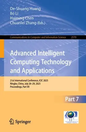 Huang / Li / Chen |  Advanced Intelligent Computing Technology and Applications | Buch |  Sack Fachmedien