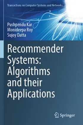 Kar / Datta / Roy |  Recommender Systems: Algorithms and their Applications | Buch |  Sack Fachmedien