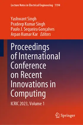Singh / Gonçalves / Kar |  Proceedings of International Conference on Recent Innovations in Computing | eBook | Sack Fachmedien