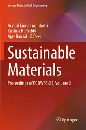 Agnihotri / Reddy / Bansal |  Sustainable Materials | Buch |  Sack Fachmedien