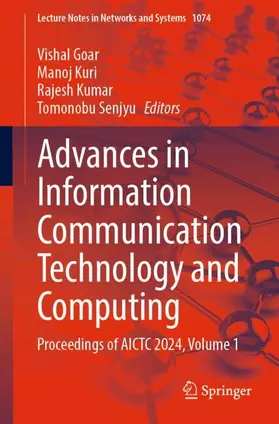 Goar / Senjyu / Kuri |  Advances in Information Communication Technology and Computing | Buch |  Sack Fachmedien