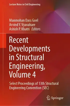 Goel / Khatri / Vyavahare |  Recent Developments in Structural Engineering, Volume 4 | Buch |  Sack Fachmedien