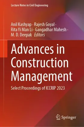 Kashyap / Goyal / Deepak |  Advances in Construction Management | Buch |  Sack Fachmedien