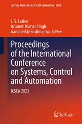 Lather / Singh / Sushnigdha |  Proceedings of the International Conference on Systems, Control and Automation | eBook | Sack Fachmedien