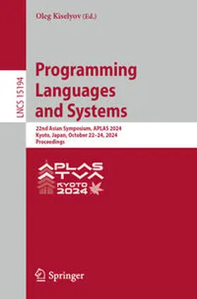 Kiselyov | Programming Languages and Systems | E-Book | www2.sack.de