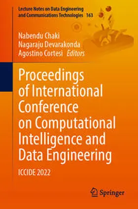 Chaki / Devarakonda / Cortesi |  Proceedings of International Conference on Computational Intelligence and Data Engineering | eBook | Sack Fachmedien