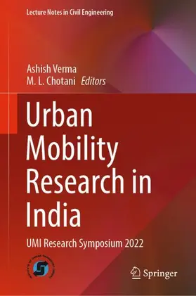 Chotani / Verma | Urban Mobility Research in India | Buch | 978-981-99-3446-1 | sack.de