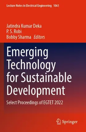 Deka / Sharma / Robi |  Emerging Technology for Sustainable Development | Buch |  Sack Fachmedien
