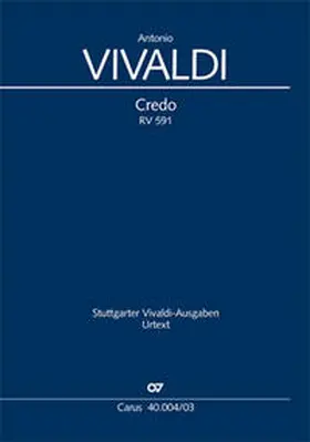 Vivaldi |  Credo (Klavierauszug) | Buch |  Sack Fachmedien
