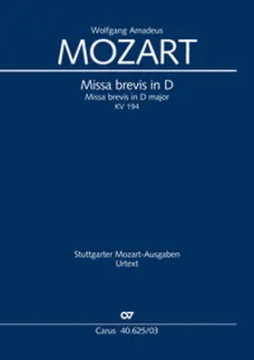 Mozart |  Missa brevis in D | Buch |  Sack Fachmedien