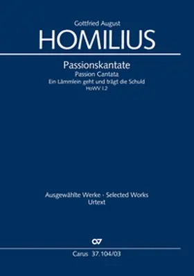 Homilius / Wolf |  Passionskantate (Klavierauszug) | Buch |  Sack Fachmedien