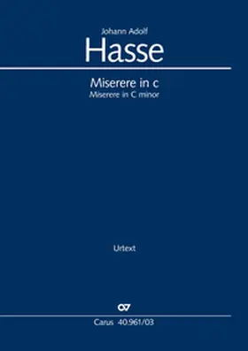 Hasse |  Miserere in c (Klavierauszug) | Buch |  Sack Fachmedien