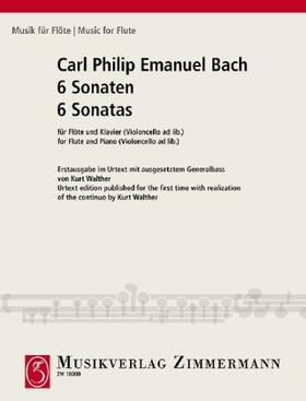 Bach |  6 Sonaten für Flöte und Klavier. 6 Sonatas for Flute and Piano | Buch |  Sack Fachmedien