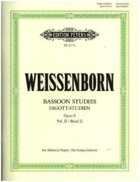 Weissenborn |  Fagott-Studien, Heft 2: Für Fortgeschrittene op. 8 | Buch |  Sack Fachmedien