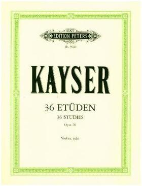 Kayser / Seling |  36 Etüden op. 20 | Buch |  Sack Fachmedien