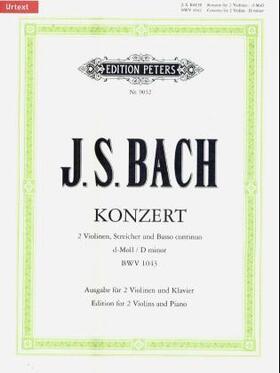 Bach / Oistrach / Weismann |  Konzert für 2 Violinen, Streicher und Basso continuo d-Moll BWV 1043 / URTEXT | Buch |  Sack Fachmedien