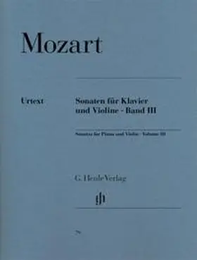  Wolfgang Amadeus Mozart - Violinsonaten, Band III | Buch |  Sack Fachmedien