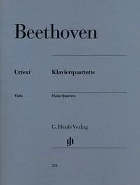  Ludwig van Beethoven - Klavierquartette | Buch |  Sack Fachmedien