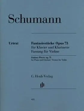  Robert Schumann - Fantasiestücke op. 73 für Klavier und Klarinette | Buch |  Sack Fachmedien