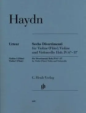  Joseph Haydn - Sechs Divertimenti Hob. IV:6*-11* für Violine (Flöte), Violine und Violoncello | Buch |  Sack Fachmedien