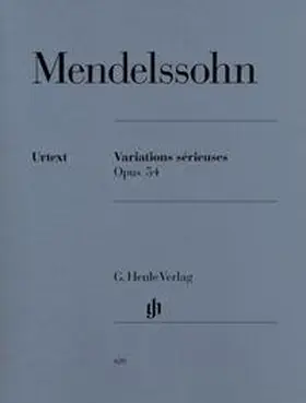 Mendelssohn Bartholdy / Jost |  Mendelssohn Bartholdy, Felix - Variations sérieuses op. 54 | Buch |  Sack Fachmedien